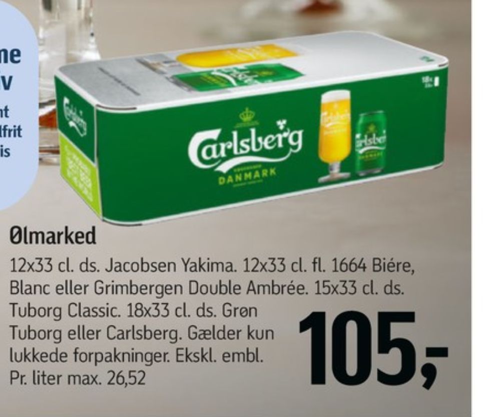 Tuborg Grøn, Øl 18 pk.