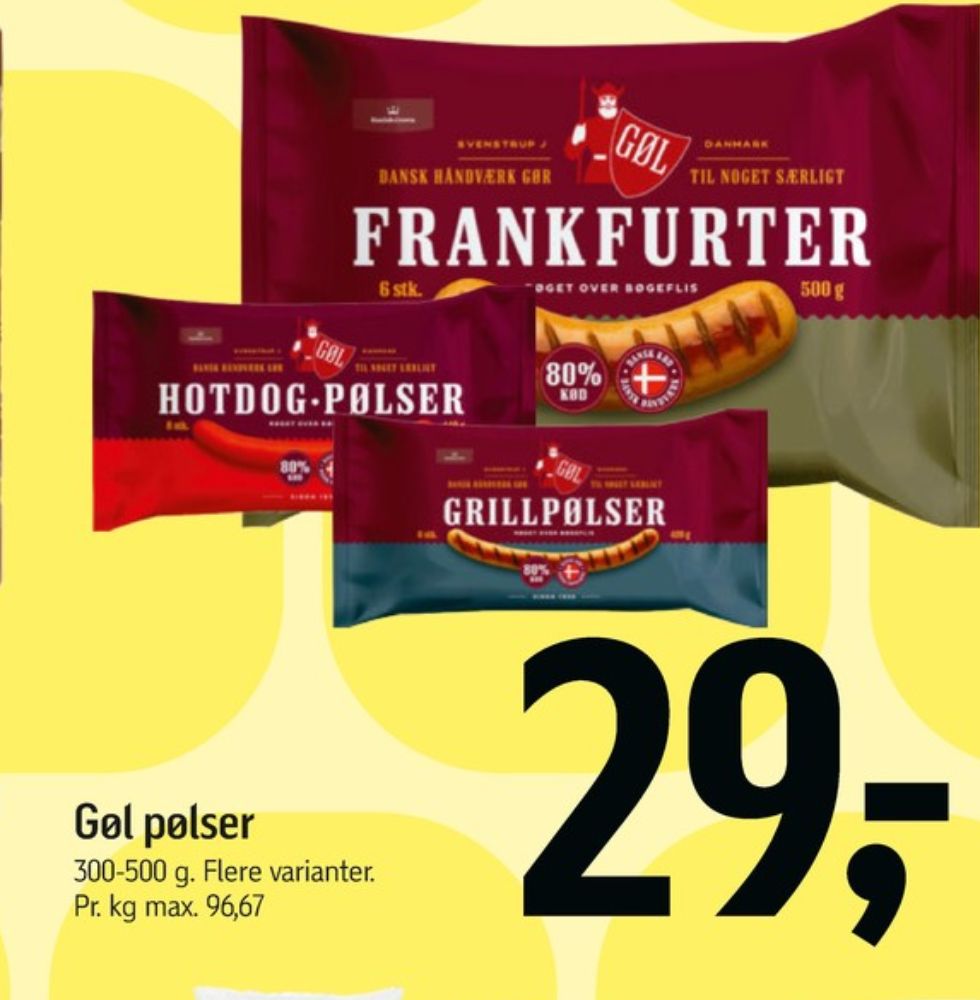 Gøl, Grillpølser