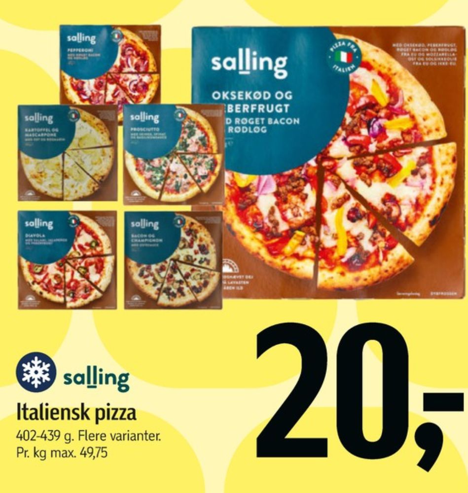 Salling, Oksekød & Peberfrugt Pizza