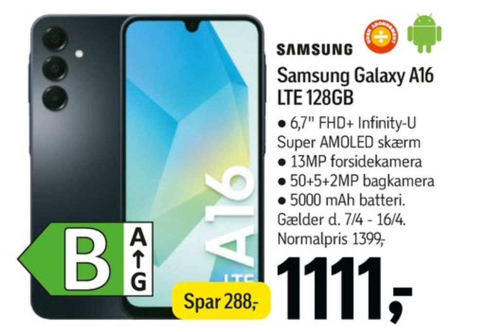 Samsung Galaxy A16 LTE, Mobiltelefon