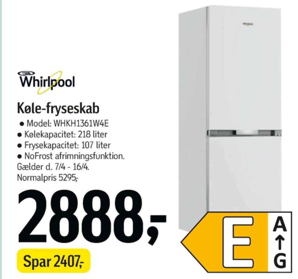 Whirlpool, Køle/Fryseskab