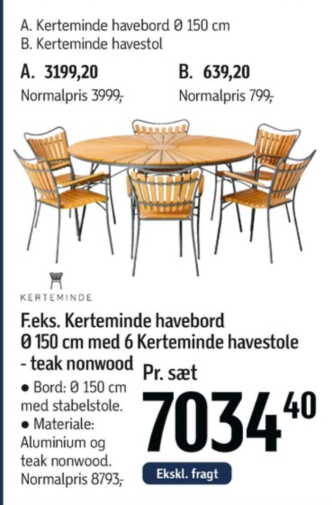 Kerteminde, Havemøbelsæt