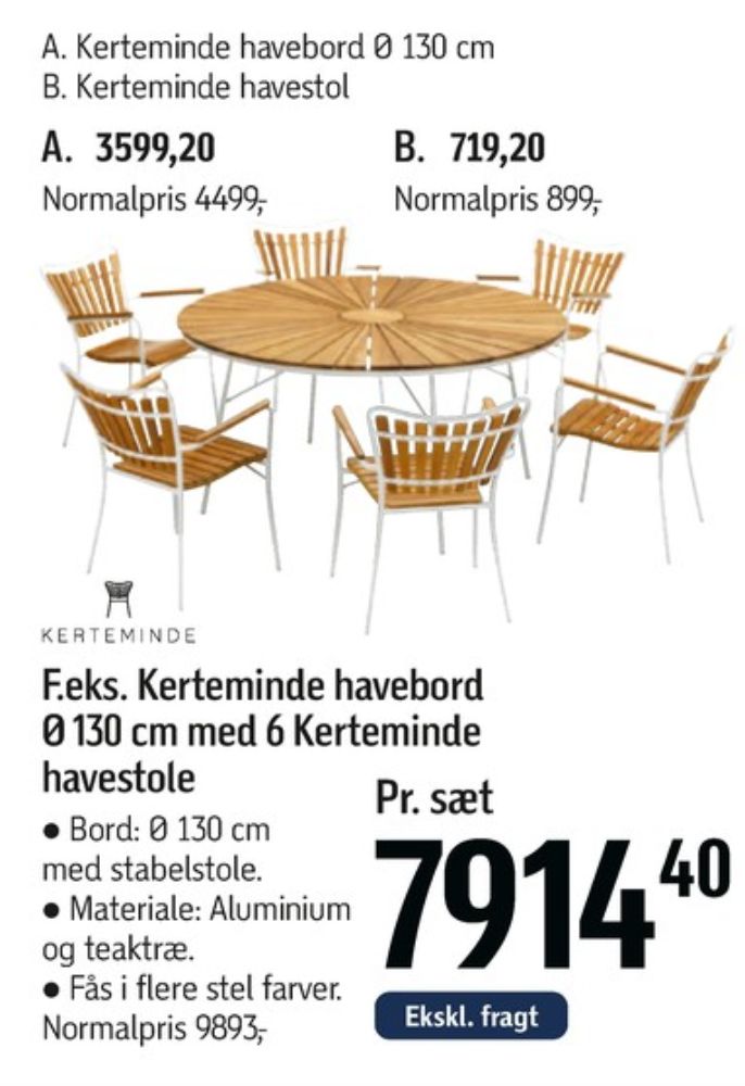 Kerteminde, Havemøbelsæt
