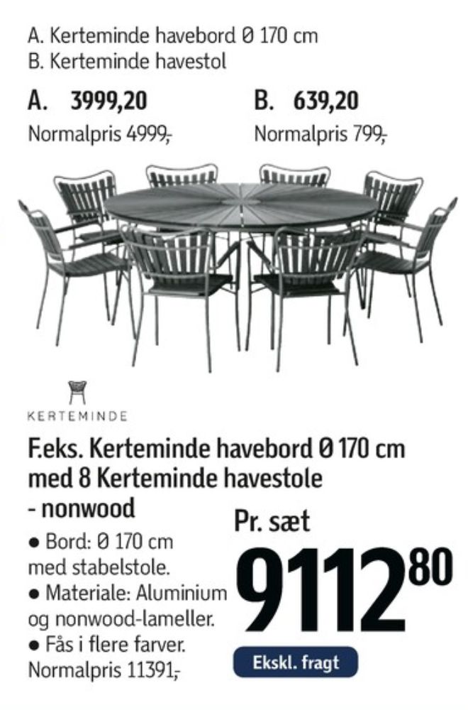 Kerteminde, Havemøbelsæt