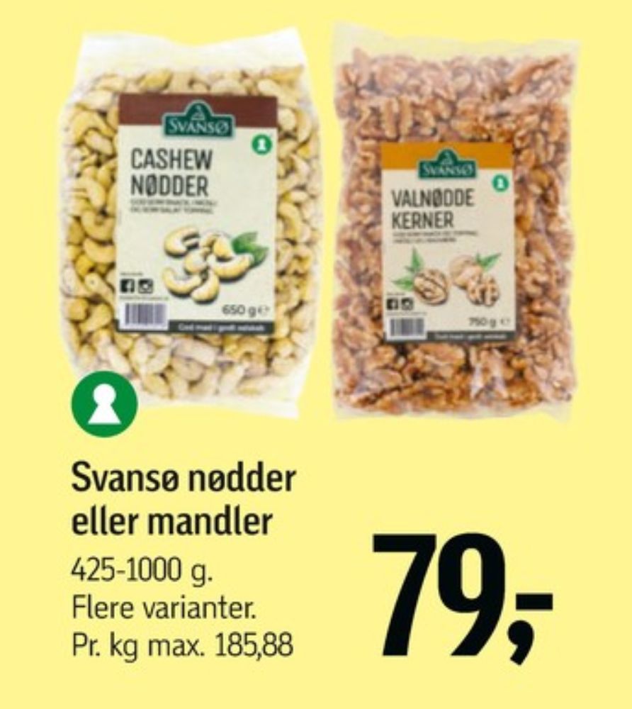 Svansø, Mandler