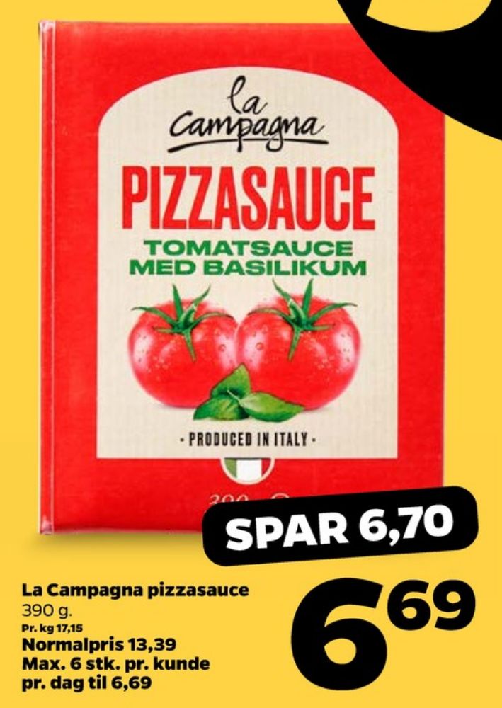 La Campagna, Pizzasauce Basilikum