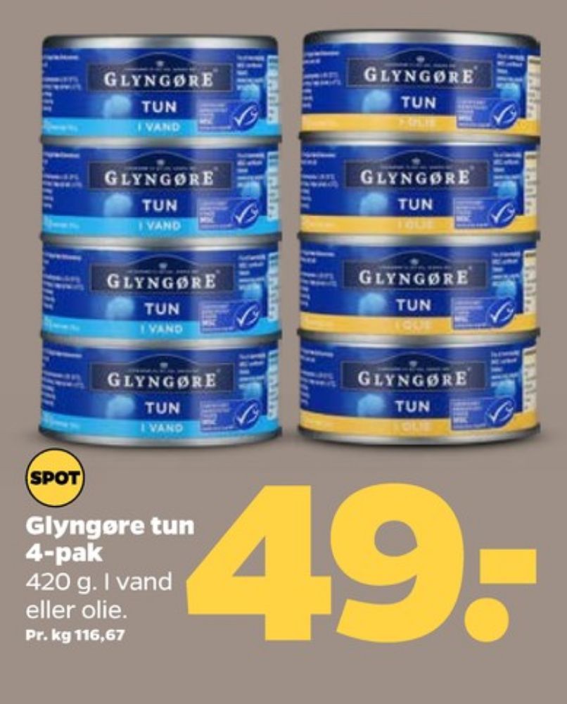 Glyngøre, Tun i olie