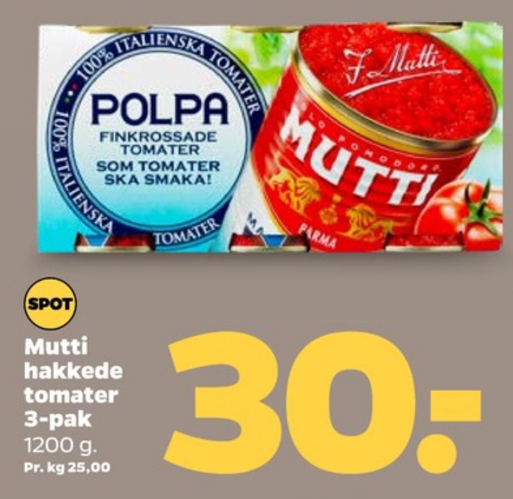 Mutti, Tomater