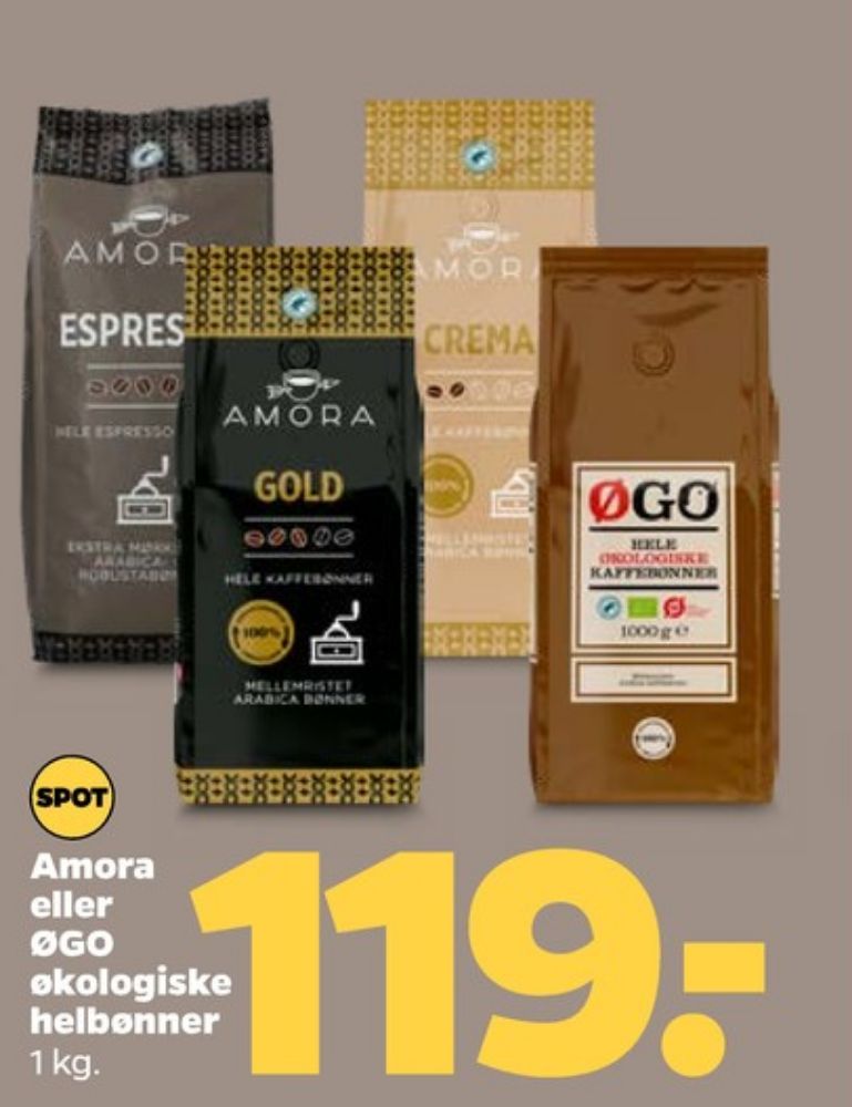 Amora Crema, Kaffebønner