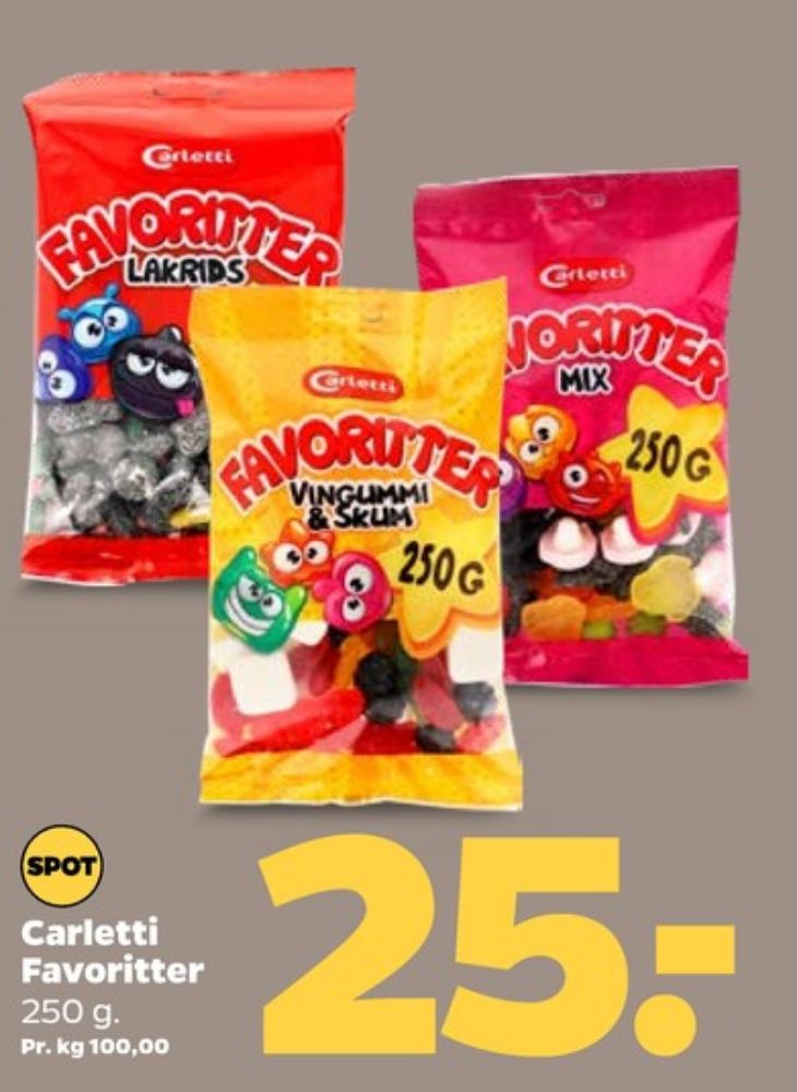 Carletti Favoritter Vingummi & Skum, Slikposer