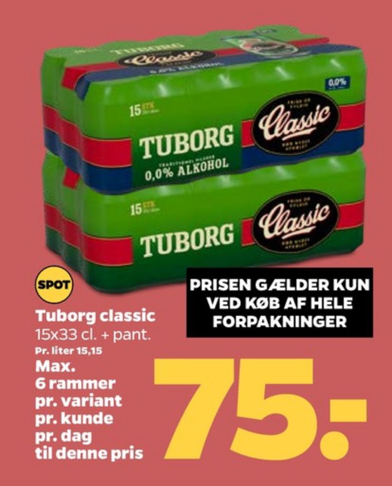 Tuborg Classic, Øl 15 pk.