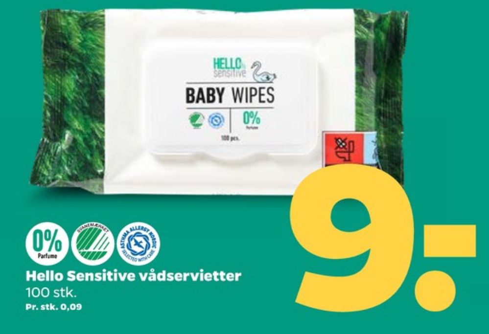 Hello Sensitive, Vådservietter