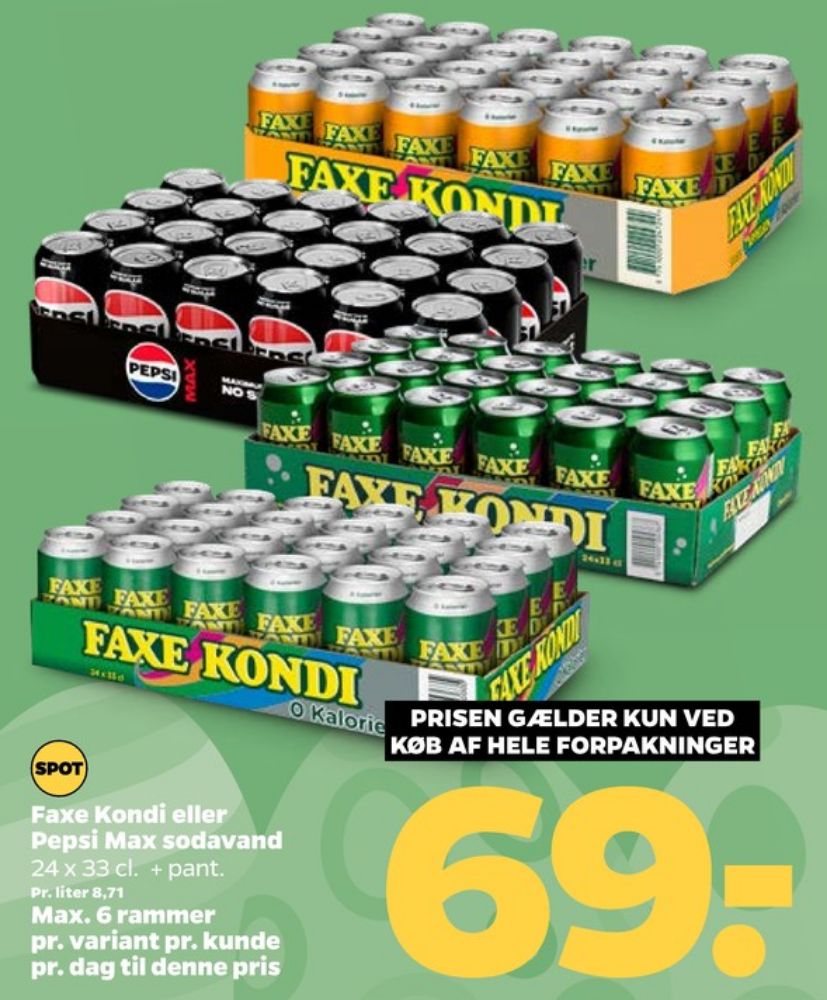 Faxe Kondi 0 Kalorier, Sportssodavand 24 pk.