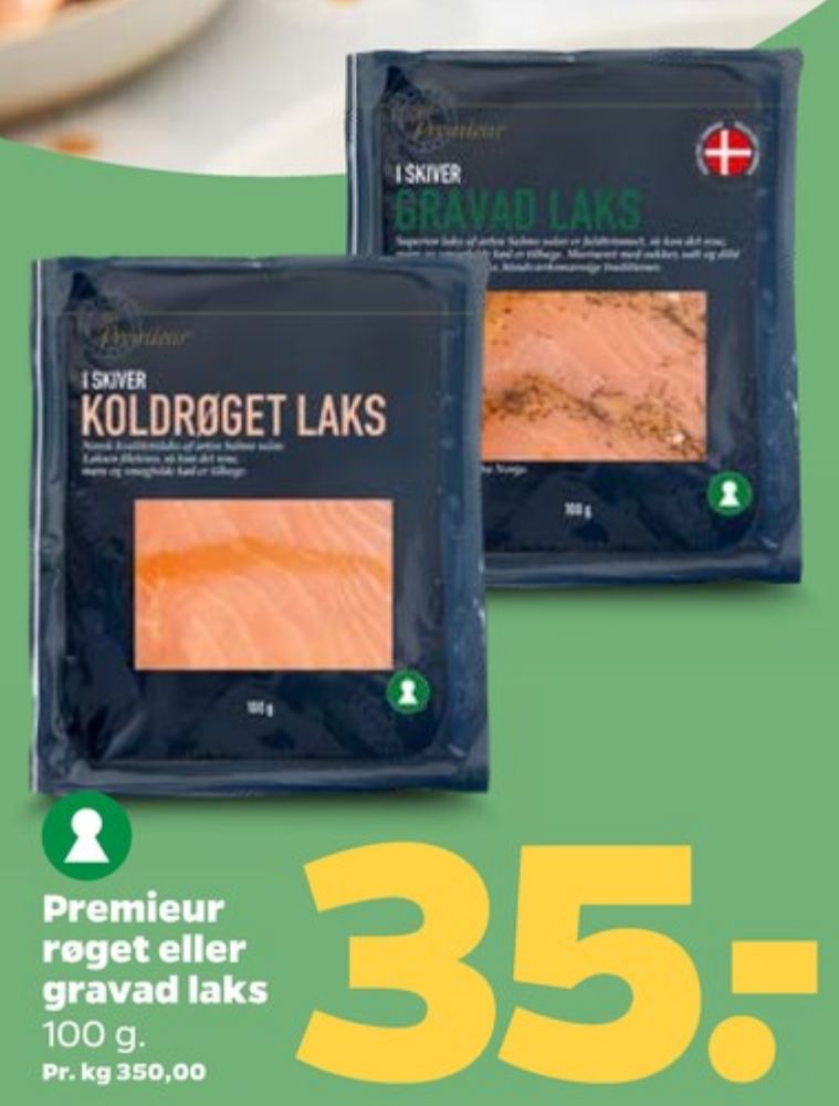 Premieur, Laks i skiver