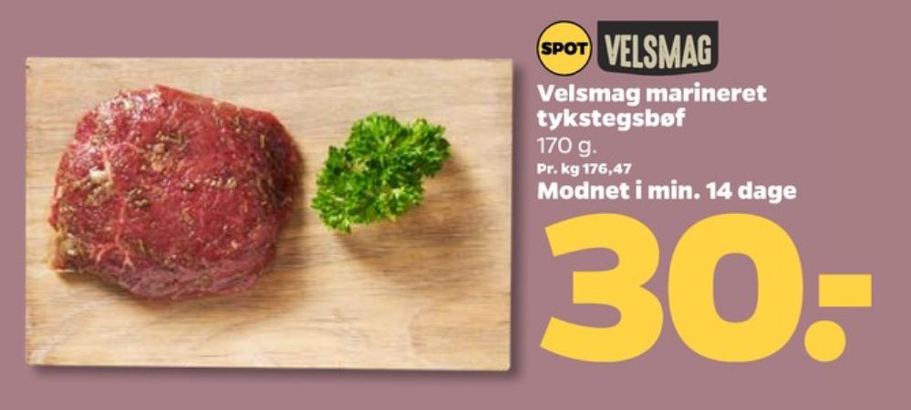 Velsmag, Oksetykstegsbøffer