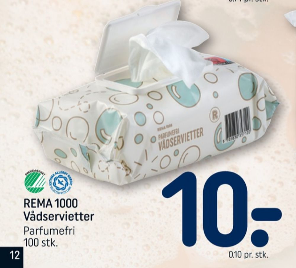 Rema 1000, Vådservietter