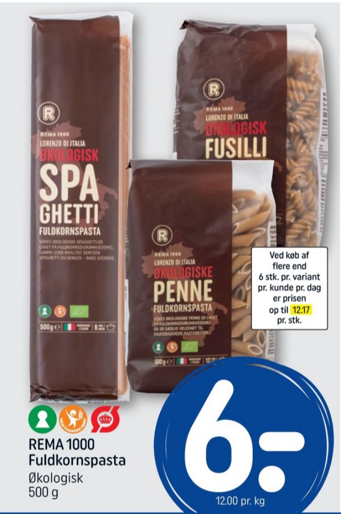 Rema 1000, Fuldkornsfusilli