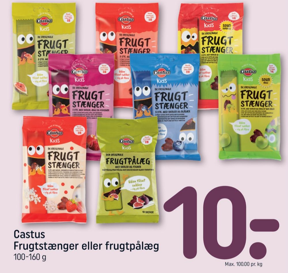 Castus Frugtstænger, Frugtstænger Jordbær & Hyldeblomst