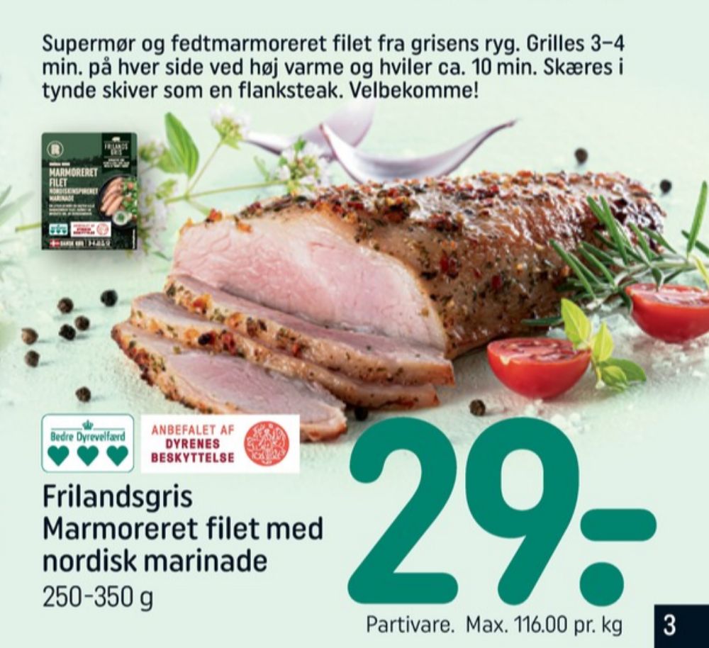 Rema 1000, Grisefilet