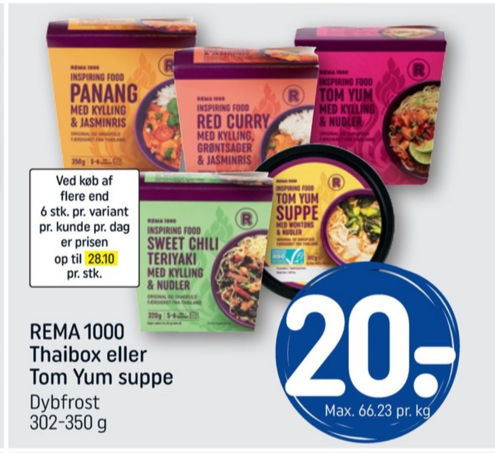 Rema 1000 Inspiring food, Tom Yum med Kylling & Nudler