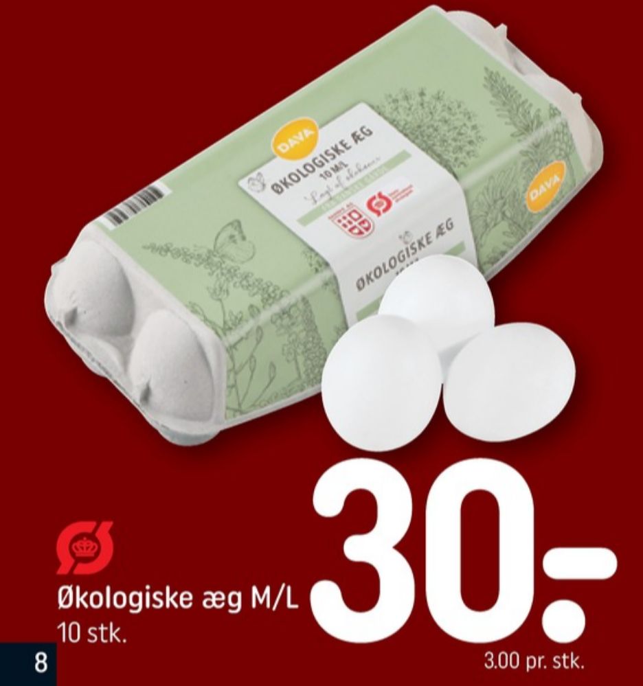 DAVA Foods, Økologiske æg M/L