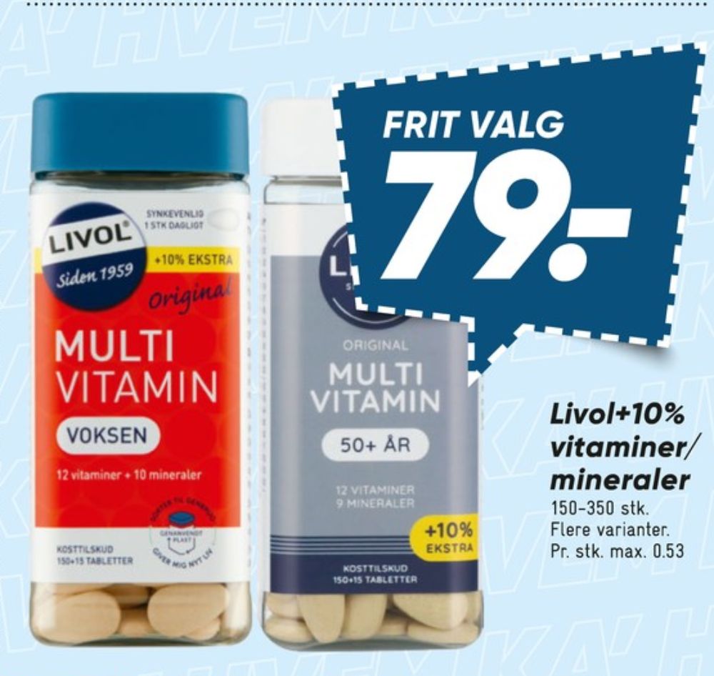 Livol Multi, Vitaminer