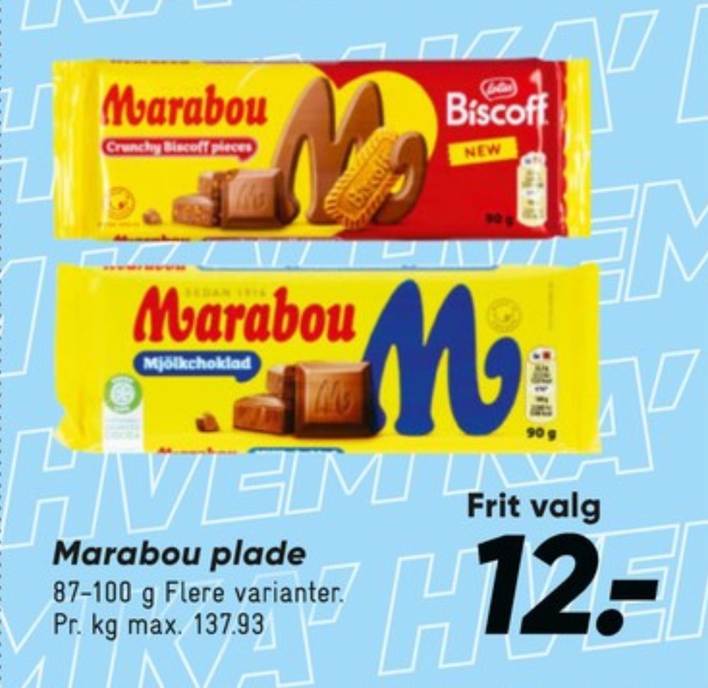 Marabou, Chokoladeplade Mjölk Choklad