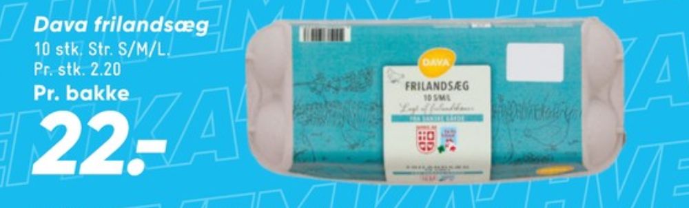 DAVA Foods, Frilandsæg S/M/L