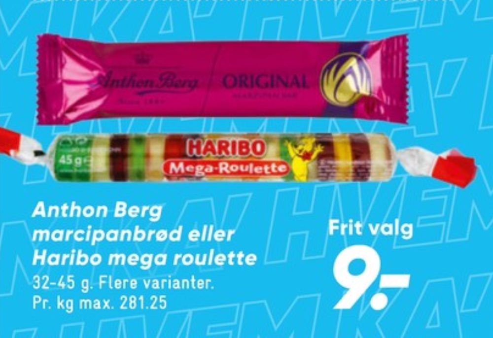 Haribo Mega Roulette, Slikruller