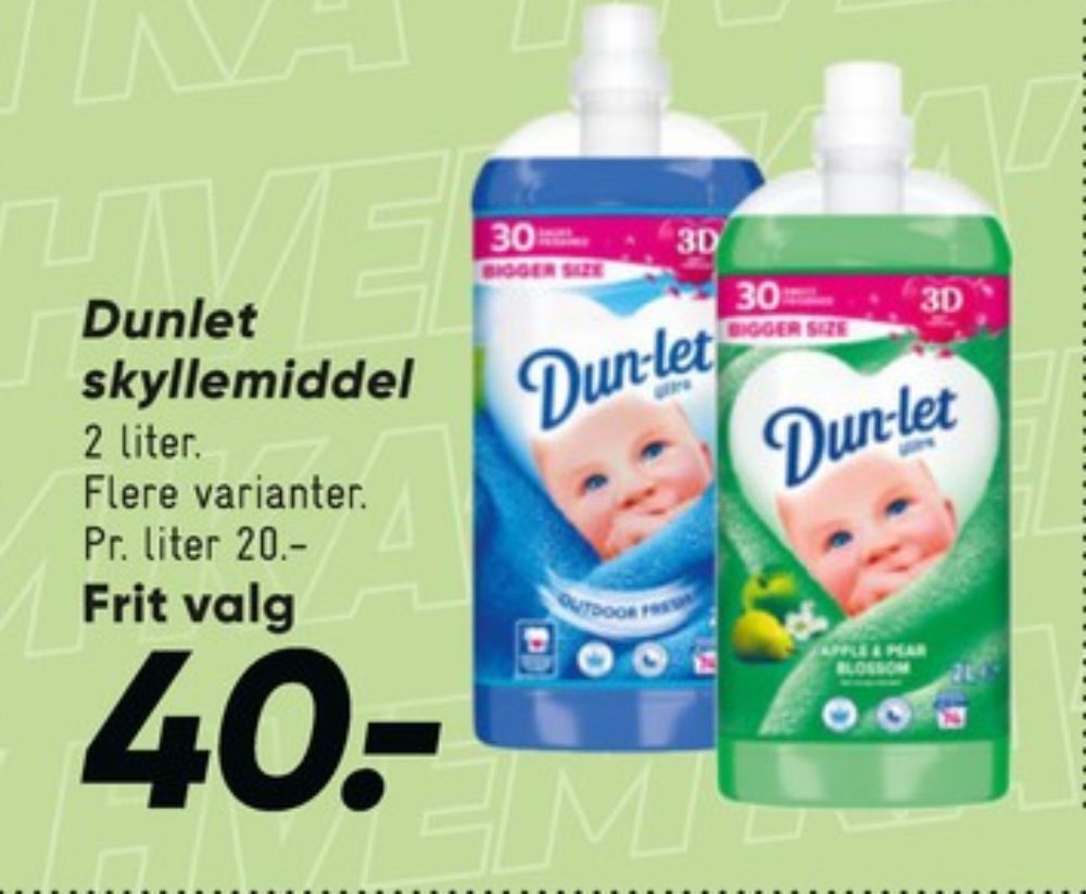 Dun-let, Skyllemiddel