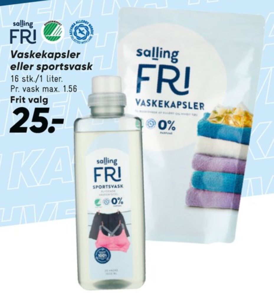 Salling Fri, Vaskemiddel-tabs