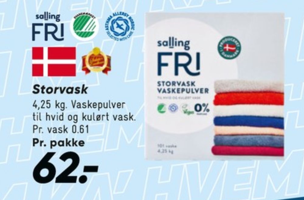 Salling Fri, Vaskepulver