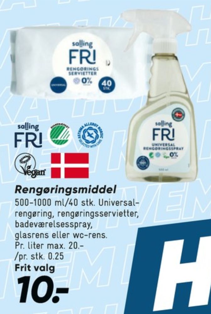 Salling Fri, Rengøringsservietter