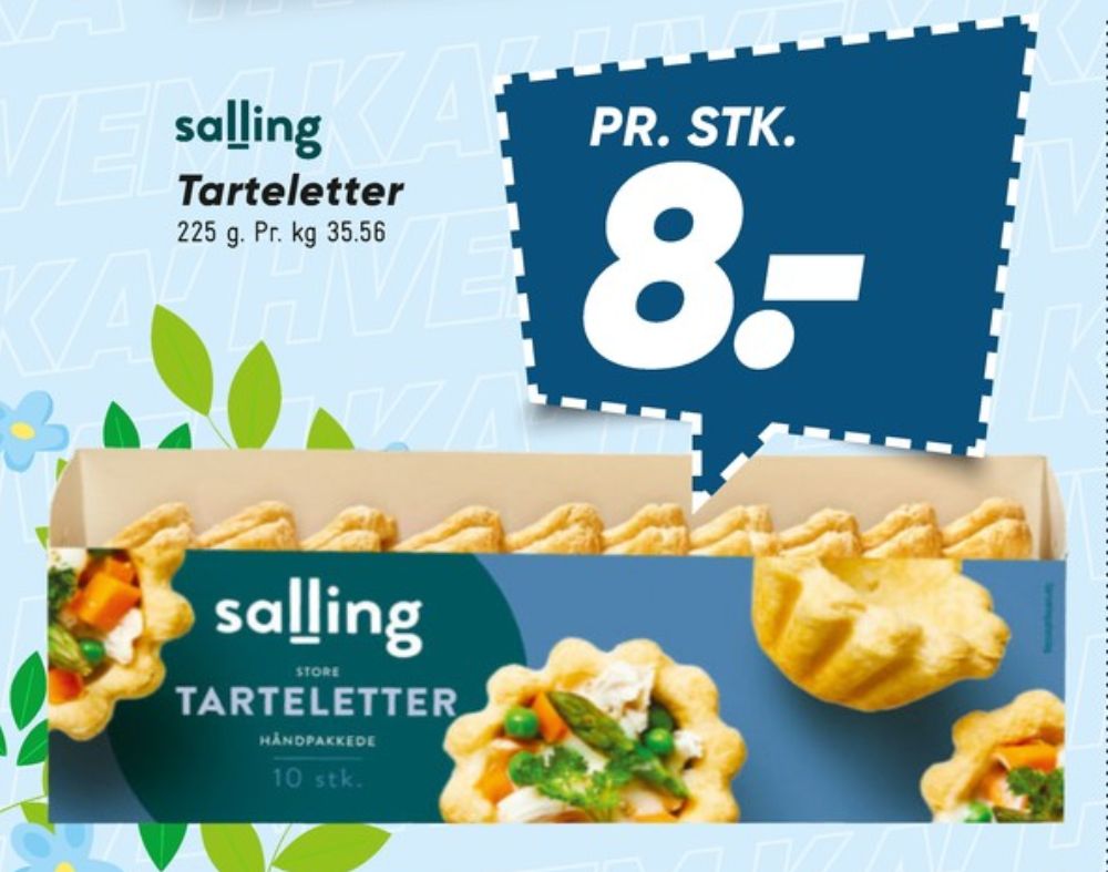 Salling, Tarteletter