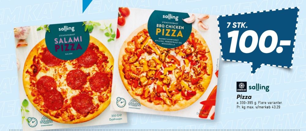 Salling, BBQ Chicken Pizza