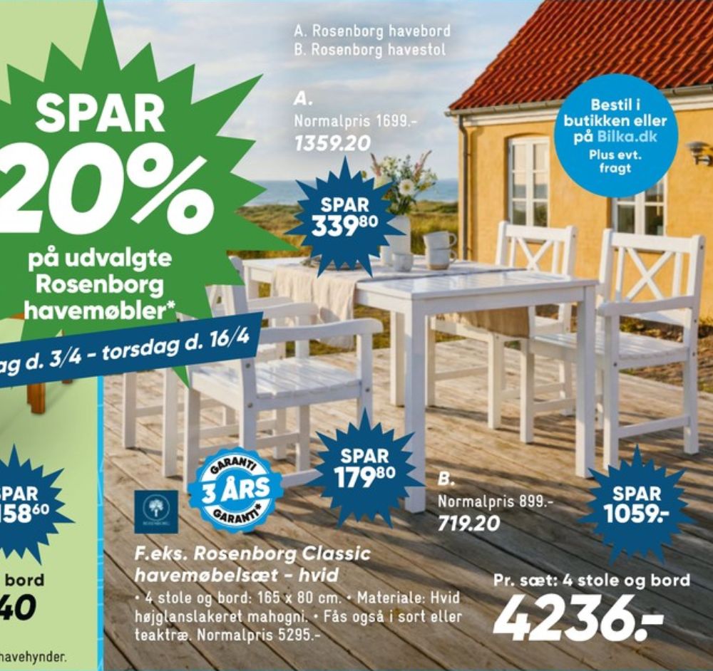 Rosenborg, Havemøbelsæt