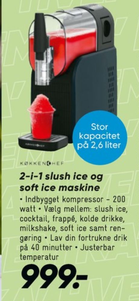KøkkenChef, Slush-/Softicemaskine