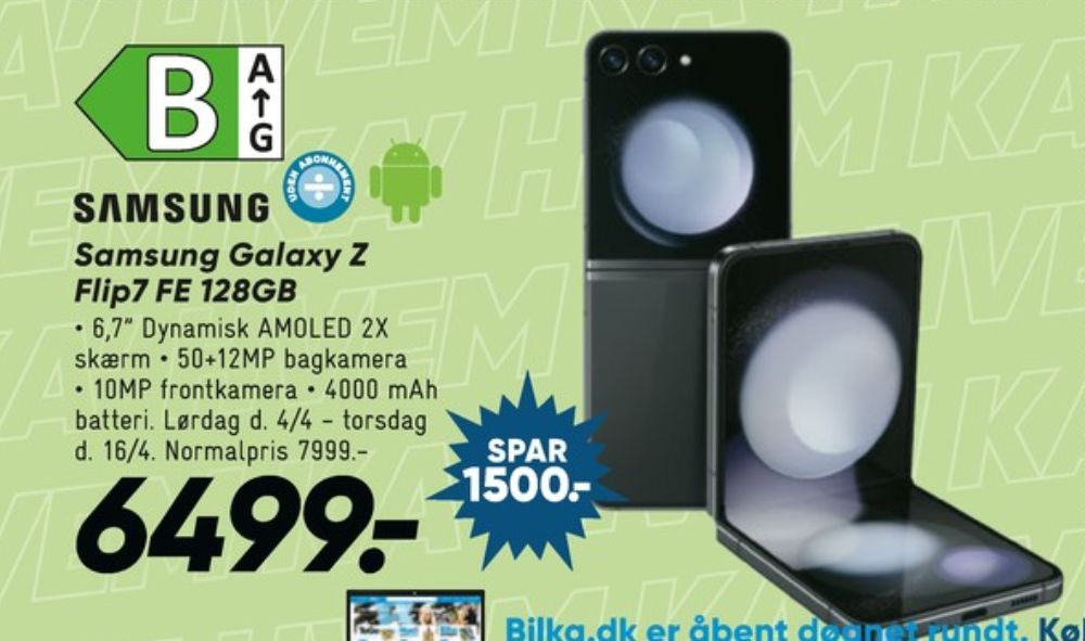 Samsung Galaxy Z Flip 7 FE, Mobiltelefon