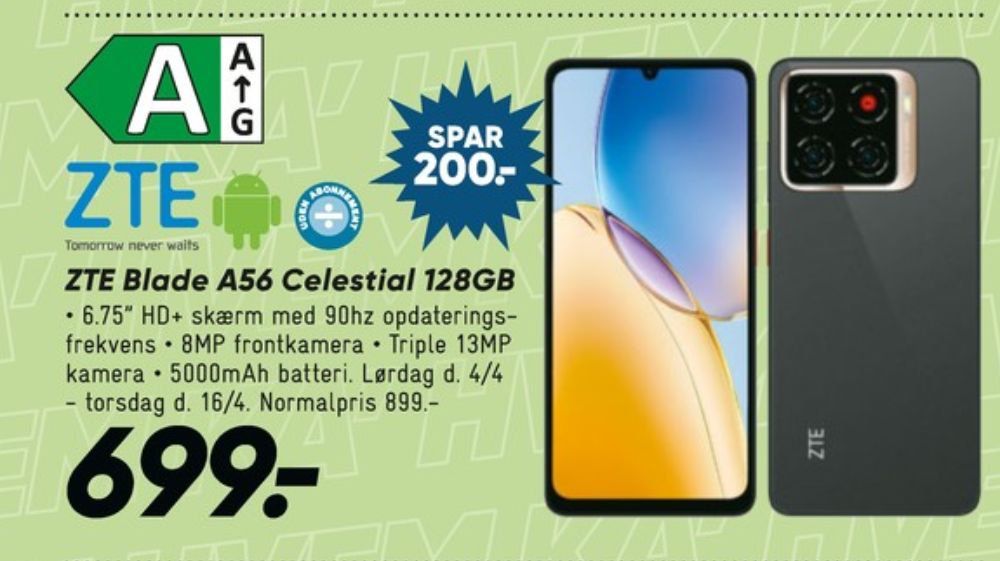 ZTE Blade A56, Mobiltelefon