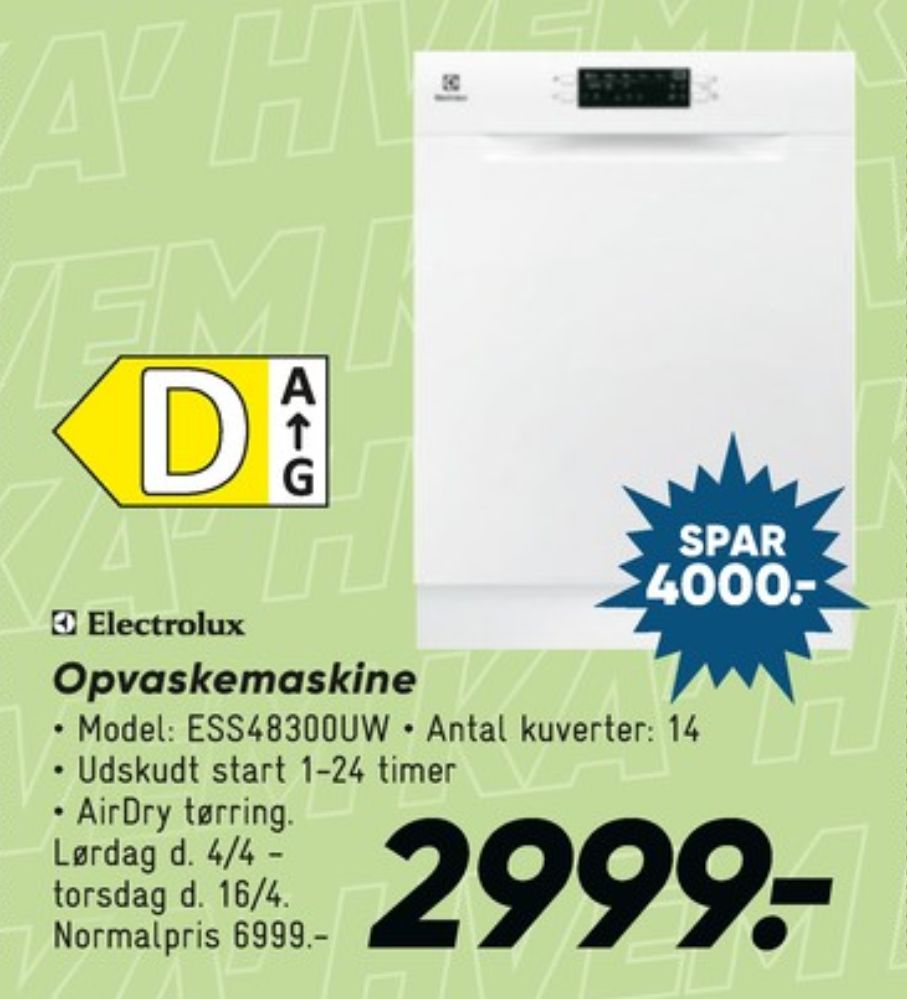 Electrolux, Opvaskemaskine