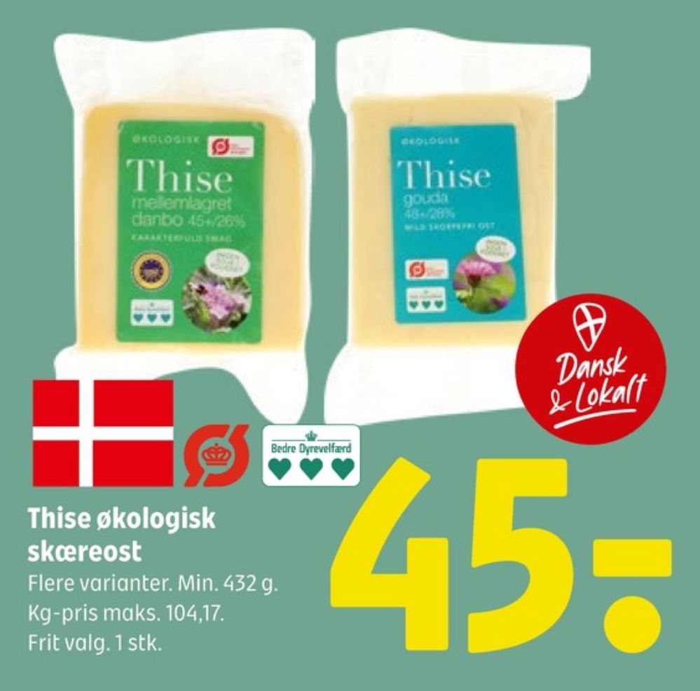 Thise, Skæreost Danbo Mellemlagret 45+/25%