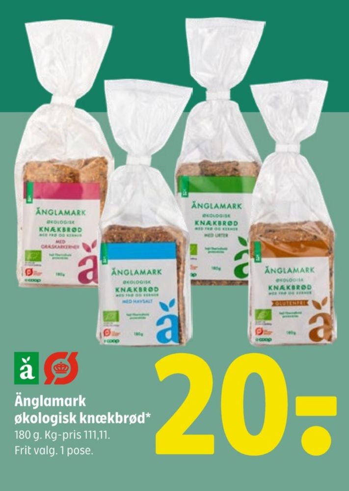 Änglamark, Knækbrød med Urter