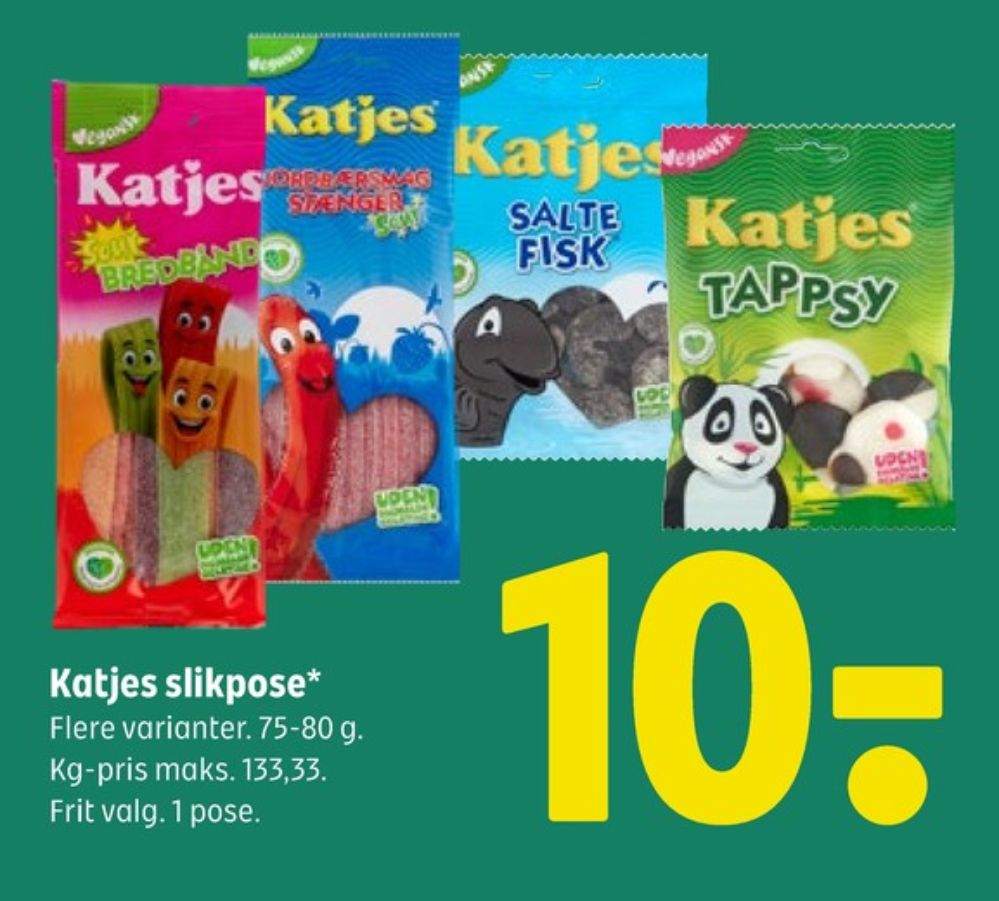 Katjes Salte Fisk, Slikposer