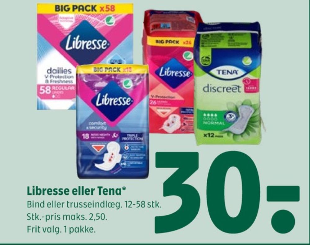 Libresse, Regular Black Trusseindlæg