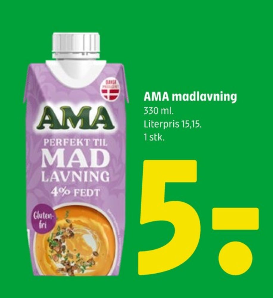 Ama, Madlavningsfløde 4%