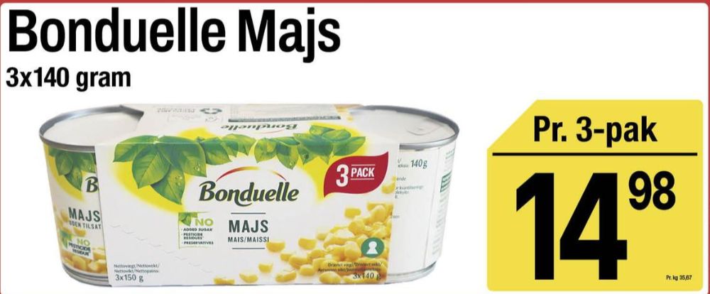 Bonduelle, Majs