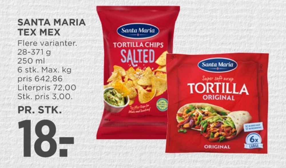 Santa Maria, Tortillachips Salted