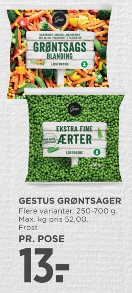 Gestus, Ekstra Fine Ærter