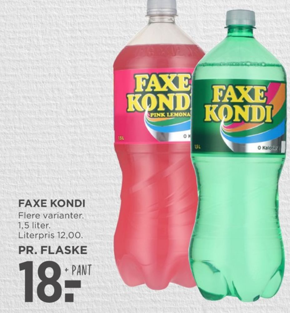Faxe Kondi 0 Kalorier, Faxe Kondi Pink Lemonade 0 kalorier