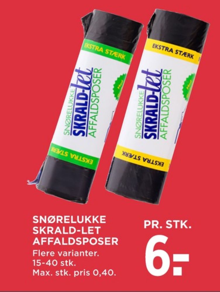 Skrald-let, Affaldsposer